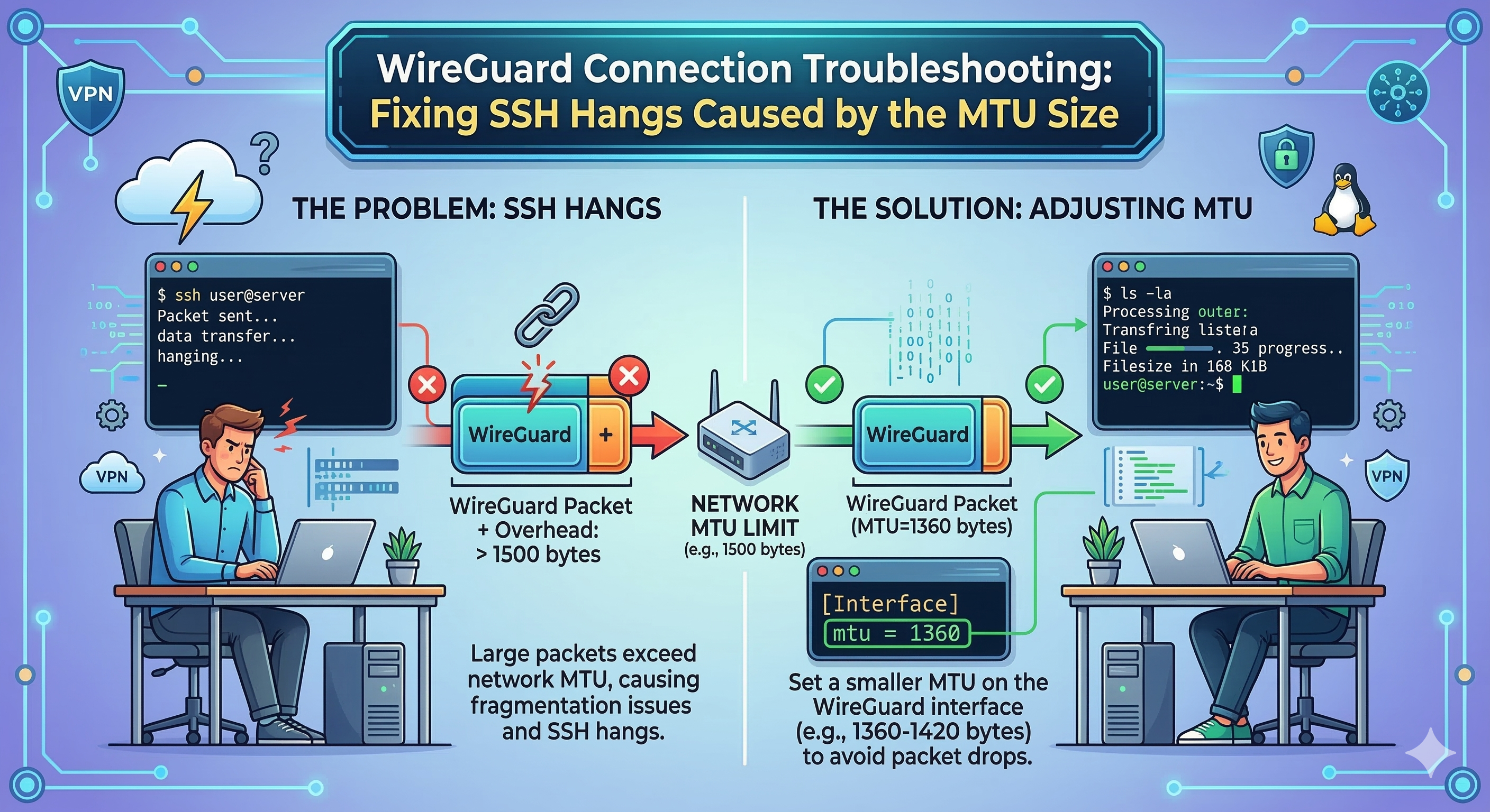 WireGuard Connection Troubleshooting Fixing SSH Hangs